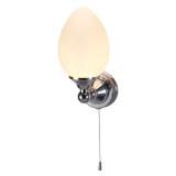 Burlington LED Bathroom Ornate Wall Light with Chrome Base & Clear Glass Vase Shade - ELBL24