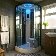 Insignia Showers Platinum 900 x 900 Quadrant Steam Shower Cabin - PL9-Q-S
