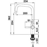 Blanco Lanora Twin Brushed Steel Kitchen Tap