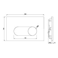 Kubix Chrome Flush Plate by Jaquar