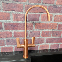 Jeroni Swan 1 Handle Copper Kitchen Mixer Tap - Francis Pegler Comap