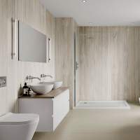 Multipanel Linda Barker Concrete Formwood Shower Panels