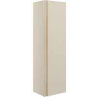 Jux Wall Hung 1 Door Tall Unit 350mm- Matt Cotton & Oak Effect