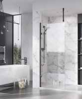 Sommer 400mm Black Wetroom Glass Panel