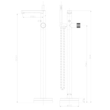 Abacus Iso Freestanding Bath Shower Mixer Tap - Chrome