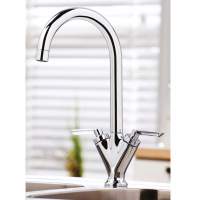 Jeroni Horizontal 1 Handle Antique Brass Kitchen Mixer Tap- Francis Pegler Comap