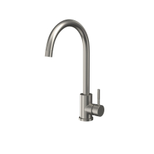 Scudo Manhattan Monobloc Kitchen Mixer Tap Brushed Stainless Steel