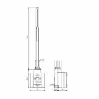 Abacus Thermostatic Angled Corner Radiator Valve Set - Brushed Nickel