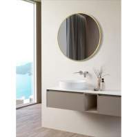 Kaiya 500mm Round Mirror - Brushed Brass