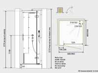 Kinedo Eden 800mm Pivot Door Self Contained Corner Shower Pod