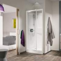 Kinedo Kineprime Contract Recessed Pivot Door 800x800mm Shower Pod