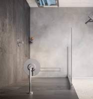 Seated Shower Tray 1500mm & Walk-in Shower Enclosure - Lakes Showering Spaces