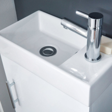 Watervale 450mm Basin Unit & Basin - White Gloss