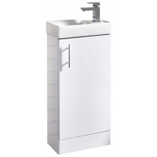 Lanza Gloss White 400mm Cloakroom Vanity Unit & Basin