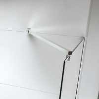 Supreme 1400mm Brushed Brass Wetroom Panel & Support Bar