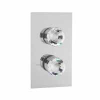 Liberty Crystal Concealed Shower Valve With Diverter - Two Outlet - Sagittarius