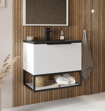 Scudo BOHO 600 Floorstanding Black Frame and Basin