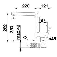 Francis Pegler Mercia Contemporary Mono Kitchen Sink Mixer Tap - 4M6003