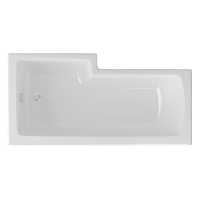 Beaufort Shannon 1500 x 850 L Shaped Shower Bath - Right Hand