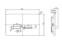 Oval Black Dual Flush Button - Scudo