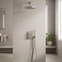 Artize Concealed Thermostatic Square Shower Valve With 2 way Diverter In Black Chrome