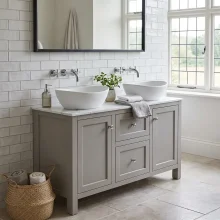 Lancia Harrogate Brunswick 900mm Traditional Dovetail Grey Vanity Unit