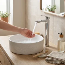 Lancia Premier Chrome Tall Basin Mixer Tap - No waste