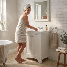 Lancia Harrogate Brunswick 900mm Traditional Arctic White Vanity Unit