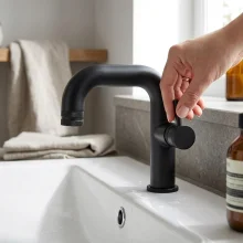 Lancia Score Matt Black Basin Mixer Tap RDB-NU-002