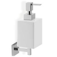 Laplane Wall Mounted Soap Dispenser - Chrome & White
