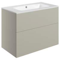 Shetland 815mm Matt Latte 2 Drawer Wall Hung Vanity Unit