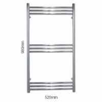 980 x 520mm Sussex Lewes Stainless Steel Towel Rail - JIS Europe