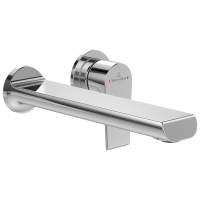 Villeroy & Boch Liberty Wall Mounted Single Lever Basin Mixer Tap Chrome 220mm Spout