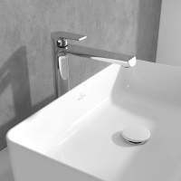 Coll Tall Mono Basin Mixer Tap & Push Waste - Highlife Bathrooms