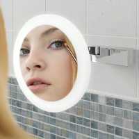 Inda Wall-mounted magnifying mirror, double jointed arm