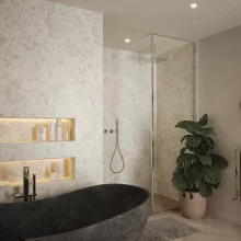 Nuance Native Oak Waterproof Shower Panel from Bushboard