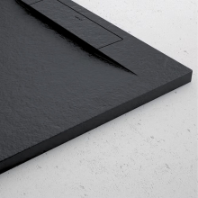 Lujo Stone Cascada 1200 x 800mm White Slate Linear Waste Shower Tray - Cut To Size