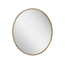 Scudo Macie Round Brushed Brass LED Mirror 600mm