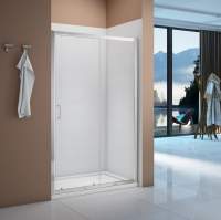 Lakes Classic 1100mm White Sliding Shower Door