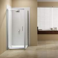 Lakes Classic 1200mm Semi-Frameless Pivot Shower Door With Integrated in-Line Panel