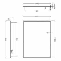 HIB Ambience 40 LED Bathroom Mirror - 400 x 800