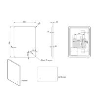 Scudo Aura Back-lit LED Bathroom Mirror with Shaver Socket - 600 x 800mm