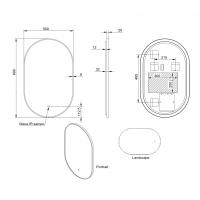 Abacus 400 x 600mm - Pure LED Bathroom Mirror