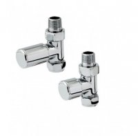 Eastbrook Straight Matt White Radiator Valves - Pair