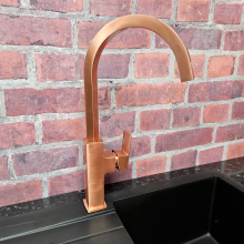 Jeroni Swan 2 Handle Copper Kitchen Mixer Tap - Francis Pegler Comap