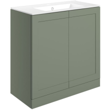 Merchtem 815mm Matt Reed Green Floor Standing Vanity Unit