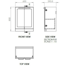 Merchtem 500mm Matt Reed White Floor Standing Toilet Unit