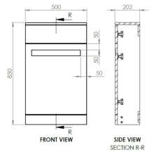 Abacus S3 Concepts Wall Hung Vanity Unit 800mm - Matt Sage Green