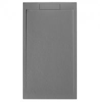 Giorgio Lux Grey Slate Effect Shower Tray - 1600 x 900 - Concealed Waste