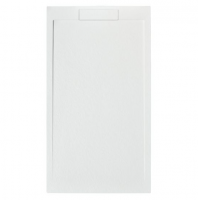 Giorgio Lux White Slate Effect Shower Tray - 1600 x 900 - Concealed Waste